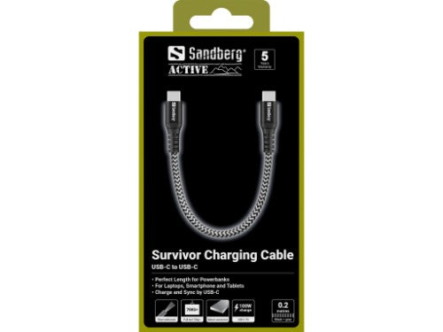 Sandberg Survivor USB-C Cable 0.2M 100W