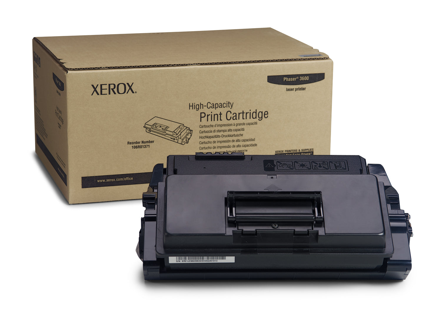 Xerox 106R01371 Toner cartridge black high-capacity, 14K pages ISO/IEC 19752 for Xerox Phaser 3600