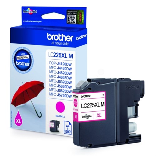 Brother LC-225XLM Ink cartridge magenta, 1.2K pages ISO/IEC 24711 11.8ml for Brother MFC-J 4420/5320