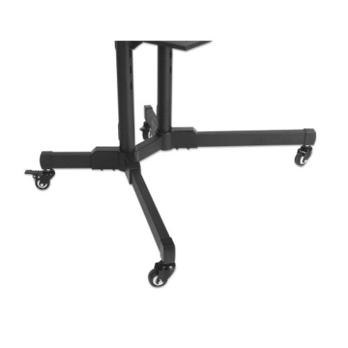 Manhattan Trolley Mount Stand for TV & Monitors, For screens 37" to 65", VESA compatibility: all between 200x200 to 600x400mm - check the dimensions of the four mounting holes on back of screen to ensure it fits, Max 40kg, Black, LFD, Bracket, Lifetime Wa