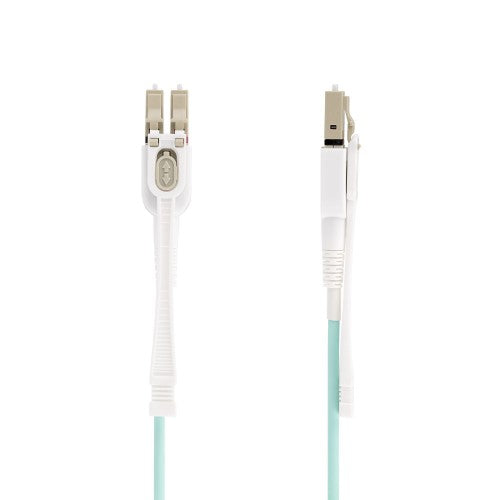 StarTech.com 10m (32.8ft) LC to LC (UPC) OM4 Multimode Fiber Optic Cable w/Push Pull Tabs, 50/125µm, 100G, Bend Insensitive, Low Insertion Loss - LSZH Fiber Jumper Cord