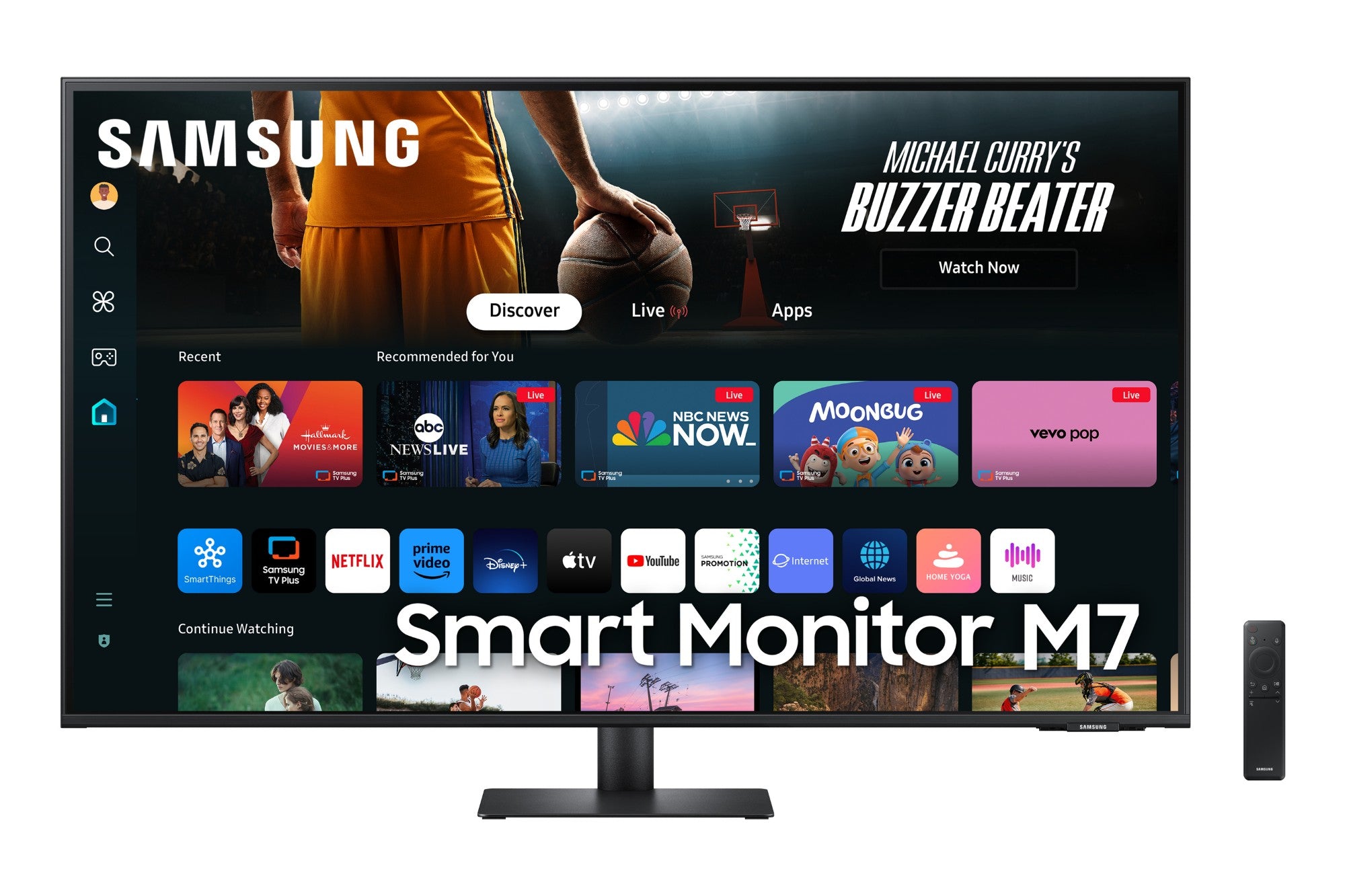 Samsung M70D computer monitor 109.2 cm (43") 3840 x 2160 pixels 4K Ultra HD LCD Black