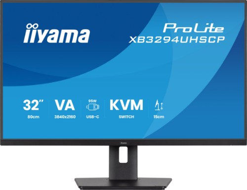 iiyama ProLite 32” 4K VA panel with USB-C connection (95W), KVM Switch and PiP/PbP