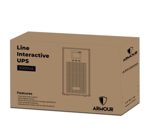 VIDA Armour 3000VA uninterruptible power supply (UPS) Line-Interactive 3 kVA 2400 W 5 AC outlet(s)