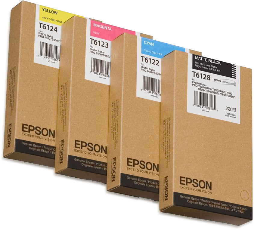 Epson C13T612200/T6122 Ink cartridge cyan 220ml for Epson Stylus Pro 7400/7450