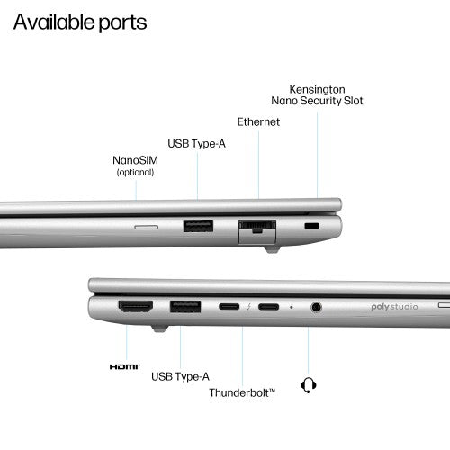 HP EliteBook 6 G1i 14 inch Notebook AI PC Wolf Pro Security Edition Intel Core Ultra 7 255H Laptop 35.6 cm (14") 2.5K 48 GB DDR5-SDRAM 1 TB SSD Wi-Fi 7 (802.11be) Windows 11 Pro Silver
