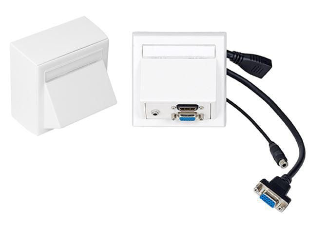 Vivolink WI221192 socket-outlet HDMI + VGA + 3.5mm White