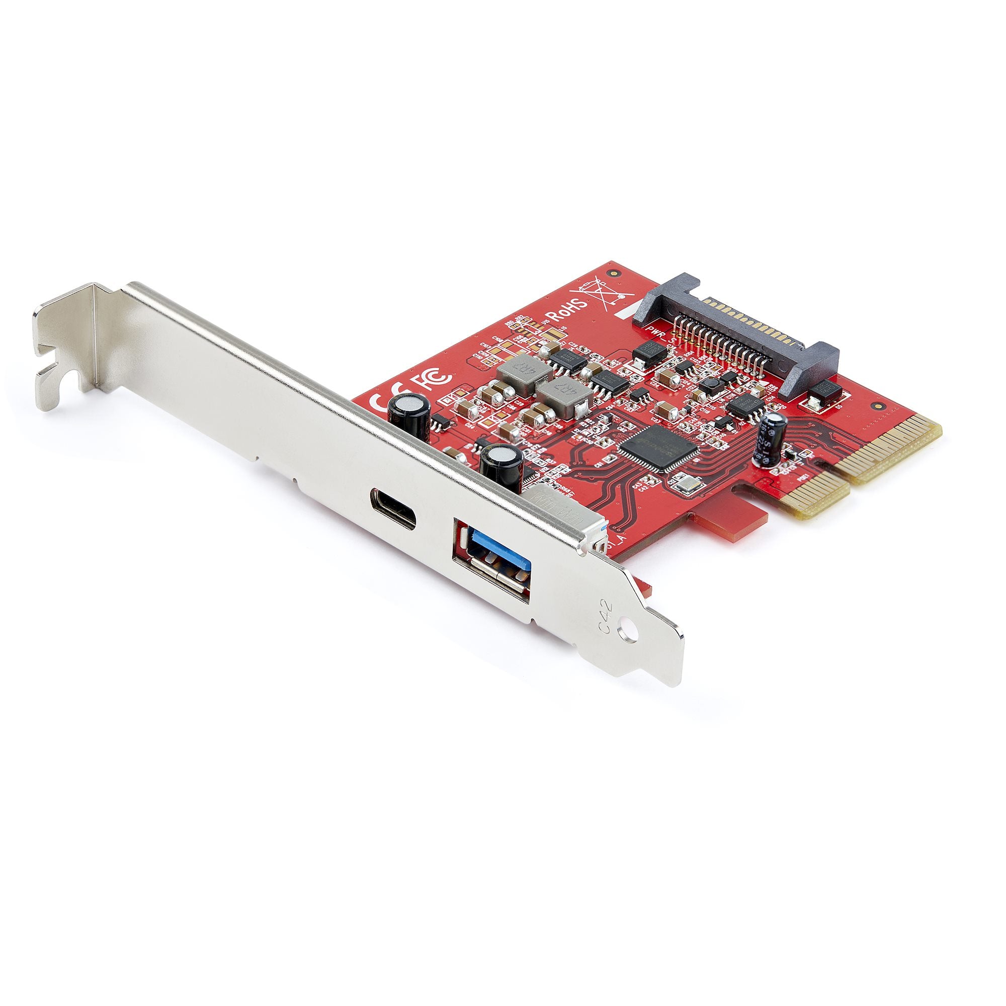 StarTech.com 2-Port 10Gbps USB-A & USB-C PCIe Card - USB 3.1 Gen 2 PCI Express Type C/A Host Controller Card Adapter - USB 3.2 Gen 2x1 PCIe Expansion Add-On Card - Windows, macOS, Linux