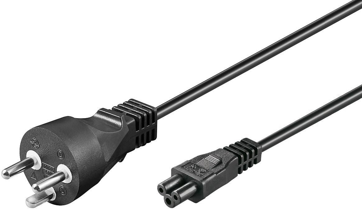 Microconnect PE120810 power cable Black 1 m Power plug type K C5 coupler