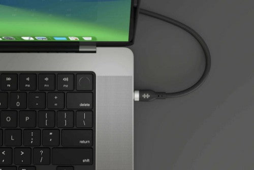 HYPER HyperJuice 240W Silicone USB-C to USB-C Cable (3ft/1m) - Black