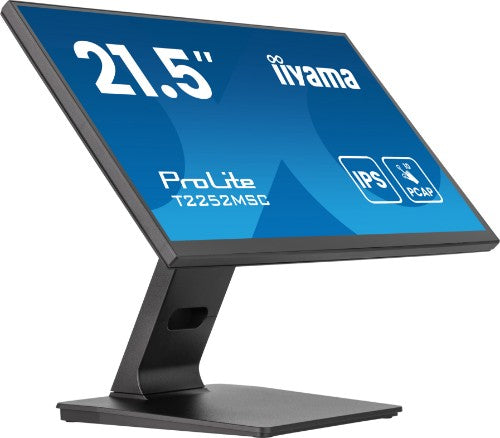 iiyama ProLite 21.5” PCAP 10pt Touchscreen monitor featuring IPS panel technology, Edge-to-Edge glass design and Anti Glare coating