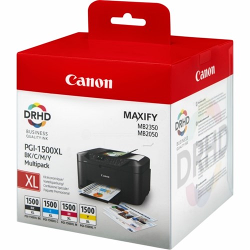 Canon 9182B010/PGI-1500XLCMYBK Ink cartridge multi pack Bk,C,M,Y 34ml + 3x12ml Pack=4 for Canon MB 2050