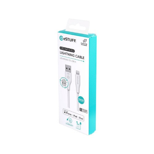 eSTUFF ES601170 lightning cable 1 m White