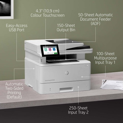 HP LaserJet Enterprise M430f Multifunction Black and white Printer, Ethernet Only; Copier, Scanner
