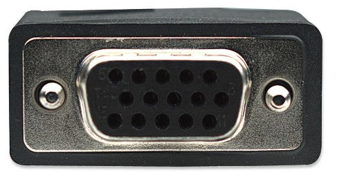 Manhattan VGA Extension Cable (with Ferrite Cores), 4.5m, Male to Female, HD15, Cable of higher SVGA Specification (fully compatible), Shielding with Ferrite Cores helps minimise EMI interference for improved video transmission, Black