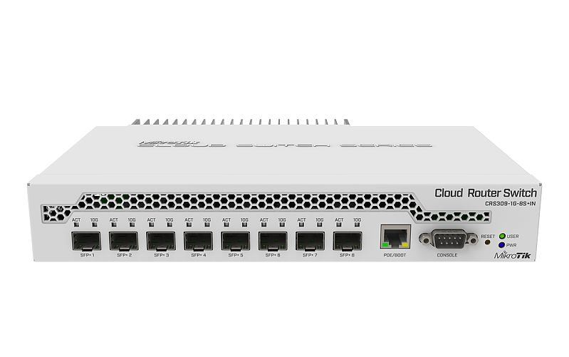 Mikrotik CRS309-1G-8S+ Managed Gigabit Ethernet (10/100/1000) Power over Ethernet (PoE) White