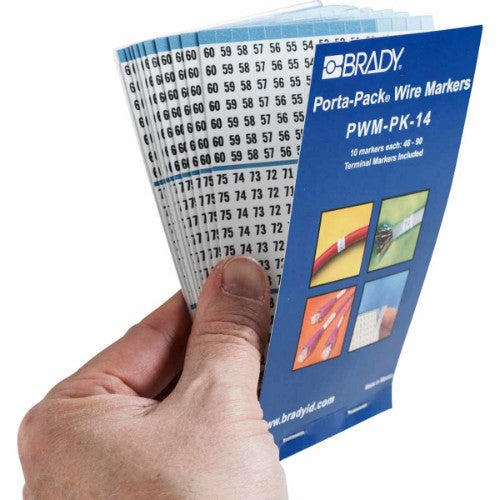 Brady PWM-PK-14 cable marker Black, White Vinyl