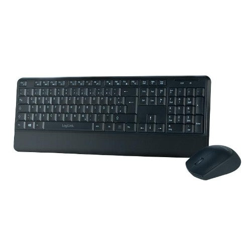 LogiLink ID0161 keyboard Mouse included Universal RF Wireless QWERTZ German Black