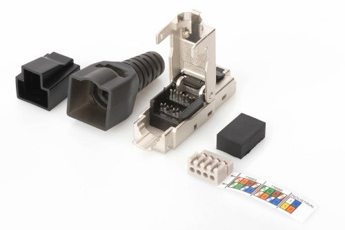 Digitus CAT 6A Field Termination Plug, STP with dust cap, bend relief