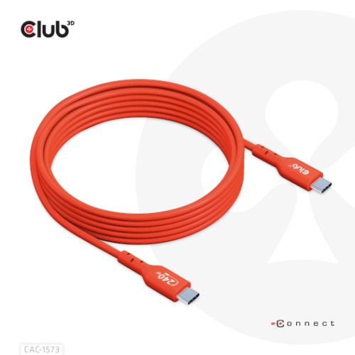 CLUB3D USB2 Type-C Bi-Directional Cable, Data 480Mb,PD 240W(48V/5A) EPR M/M 2m