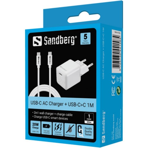 Sandberg USB-C 20W Charger EU+USB-CC