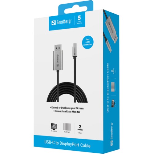 Sandberg USB-C to DisplayPort Cable 2M