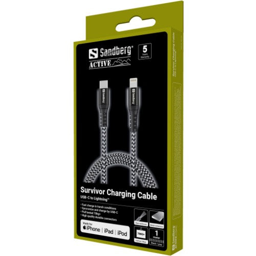 Sandberg Survivor USB-C PDLightning 1M