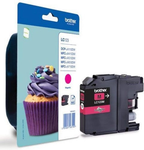 Brother LC-123M Ink cartridge magenta, 600 pages ISO/IEC 24711 5.9ml for Brother DCP-J 132/MFC-J 4510/MFC-J 6920