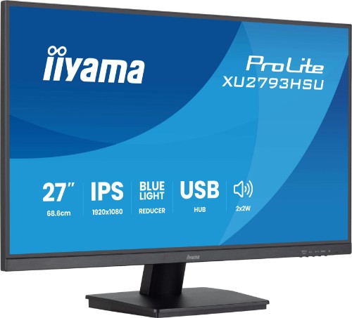 iiyama ProLite 27” IPS technology panel with USB hub and 100Hz refresh rate