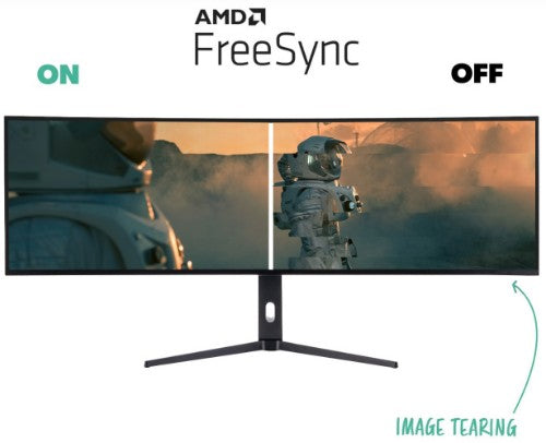 Electriq EIQ-495KCSUW144IPS computer monitor 124.5 cm (49") 5120 x 1440 pixels Dual QHD LED Black