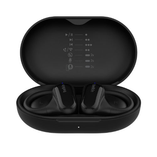 Belkin SoundForm ClearFit Headset True Wireless Stereo (TWS) Ear-hook Calls/Music/Sport/Everyday Bluetooth Black