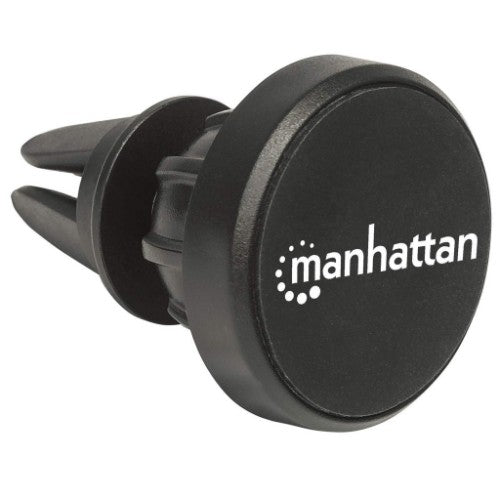 Manhattan Magnetic Car Air-Vent Phone Mount, Adjustable Clip-on, Quick Attach and Release, Non-Skid Pad, Black, Lifetime Warranty