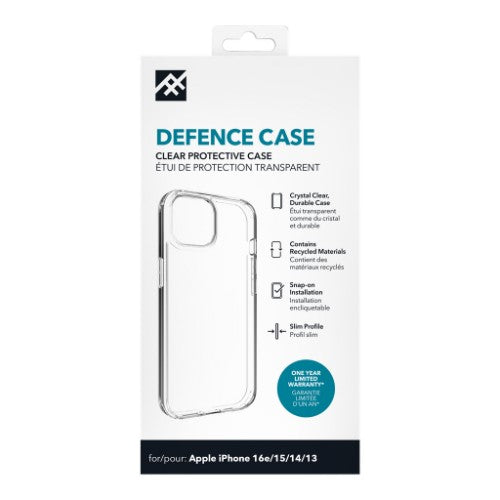 IFROGZ Defence Case iPhone 17e/16e/15/14/13 Clear