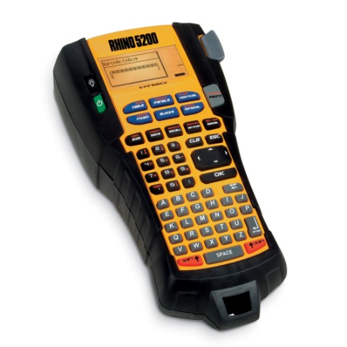 DYMO RHINO 5200 Industrial Label Maker | Labelling Machine Kit Case | Time-Saving Hot KeysPrints FastDurable Label Maker For Job Sites and Heavy-Duty Labelling Jobs (EU Type C Plug)
