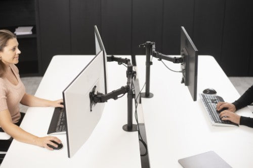 Vision VFM-DPD2B monitor mount / stand 68.6 cm (27") Black Desk