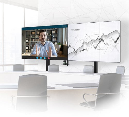 B-Tech SYSTEM X - XXL Twin Screen VC Stand (VESA 1000 x 800)