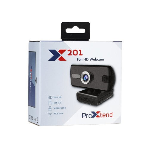 ProXtend X201 Full HD webcam 3 MP 2048 x 1536 pixels USB 2.0 Black, Silver