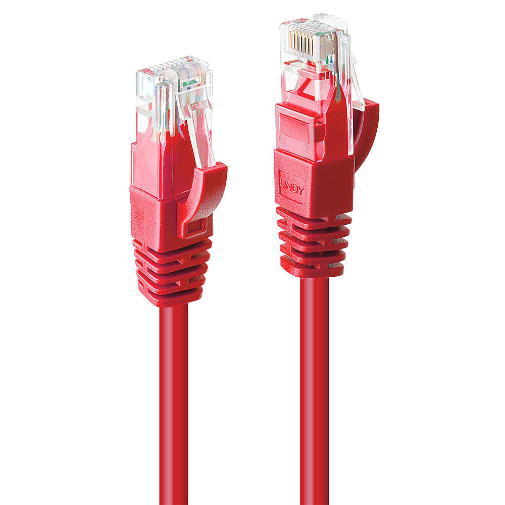 Lindy 0.3m Cat.6 U/UTP Network Cable, Red