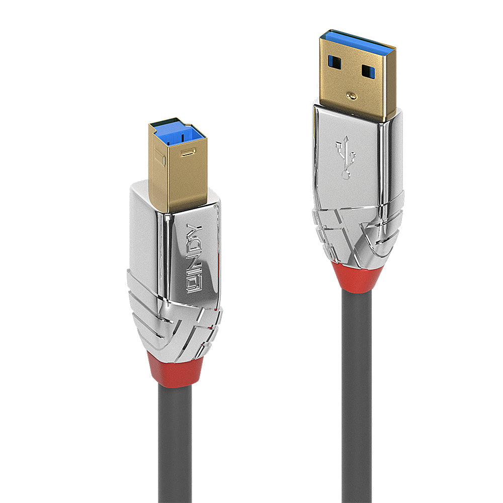 Lindy 2m USB 3.2 Type A to B Cable, 5Gbps, Cromo Line