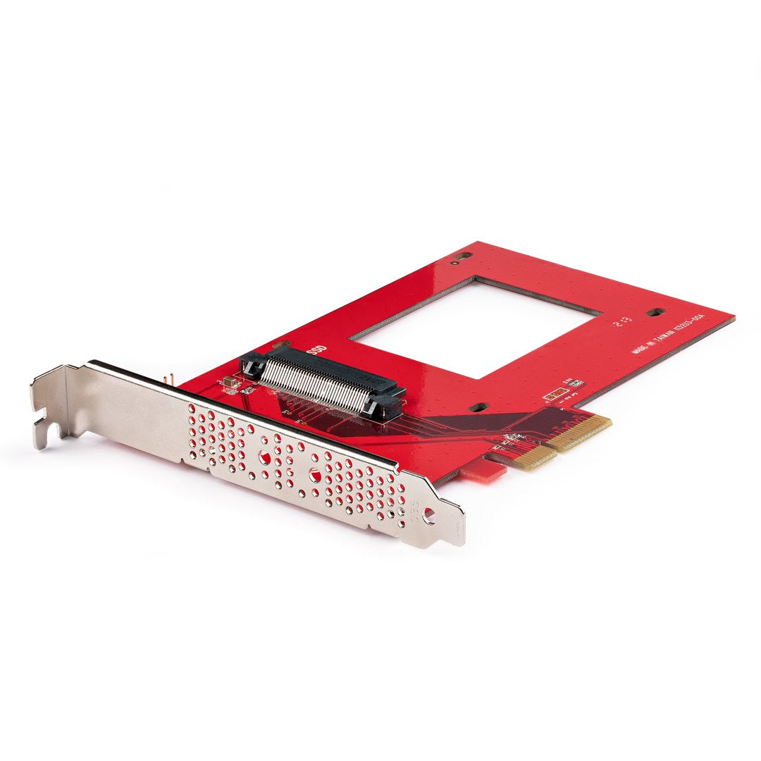 StarTech.com U.3 to PCIe Adapter Card, PCIe 4.0 x4 Adapter For 2.5" U.3 NVMe SSDs, SFF-TA-1001 PCI Express Add-in Card for Desktops/Servers, TAA Compliant - OS Independent