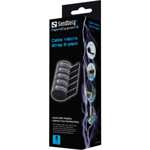 Sandberg Cable Velcro Strap 5-pack