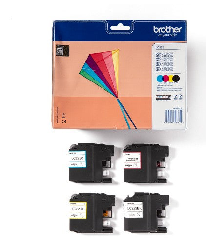 Brother LC-223VALBP Ink cartridge multi pack Bk,C,M,Y Blister, 4x550 pages ISO/IEC 24711 Pack=4 for Brother DCP-J 562/MFC-J 4420/MFC-J 5320