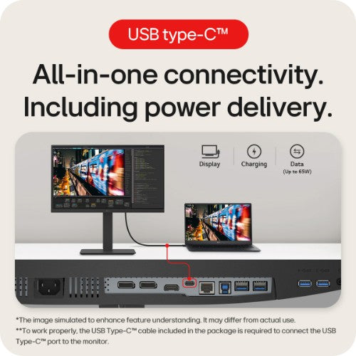 LG 24BA750-B computer monitor 60.5 cm (23.8") 1920 x 1080 pixels Full HD LCD Black