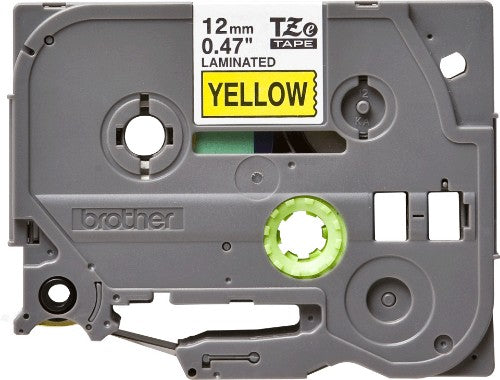 Brother TZE-631 DirectLabel black on yellow Laminat 12mm x 8m for Brother P-Touch TZ 3.5-18mm/6-12mm/6-18mm/6-24mm/6-36mm