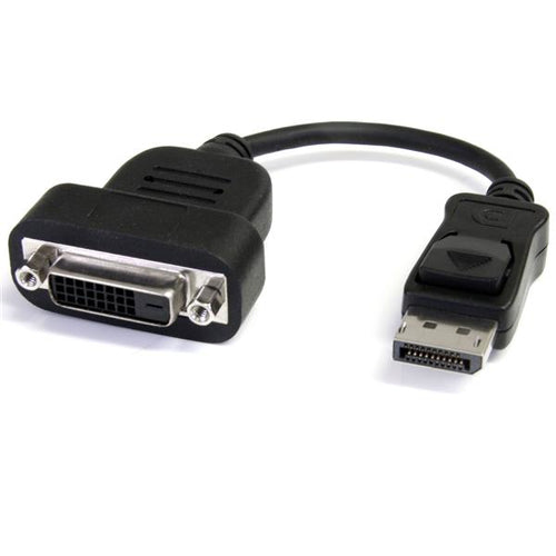 StarTech.com DisplayPort to DVI Adapter - Active DisplayPort to DVI-D Adapter/Video Converter 1080p - DP 1.2 to DVI Monitor Cable Adapter Dongle - DP to DVI Adapter - Latching DP Connector