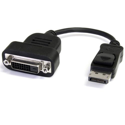 StarTech.com DisplayPort to DVI Adapter - Active DisplayPort to DVI-D Adapter/Video Converter 1080p - DP 1.2 to DVI Monitor Cable Adapter Dongle - DP to DVI Adapter - Latching DP Connector