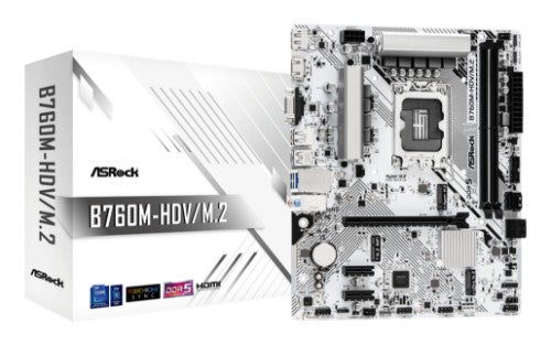 Asrock B760M-HDV/M.2 motherboard Intel B760 LGA 1700 micro ATX