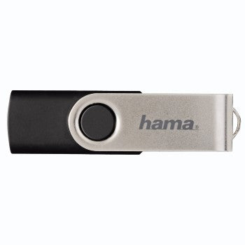 Hama Rotate 128GB USB 2.0 USB flash drive USB Type-A Black, Silver