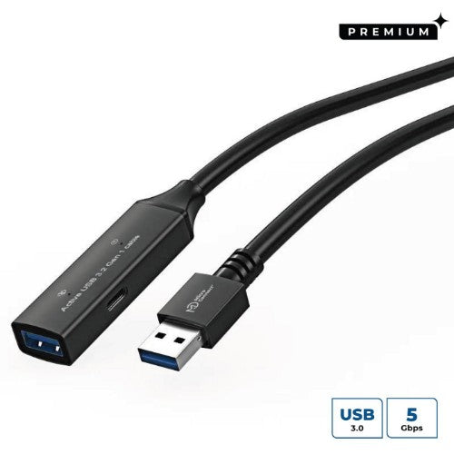 Microconnect USB3.0AAF5A USB cable USB 3.2 Gen 1 (3.1 Gen 1) 5 m USB A Black