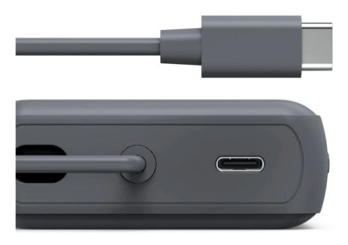 Hama “Travel” Power Pack with Cable, 10000mAh, 2 Outputs: 2x USB-C, anthracite